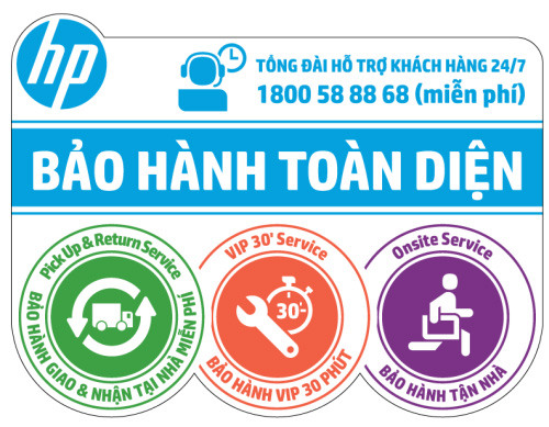 Số điện thoại Trung Tâm Bảo Hành Toàn Diện 24/7 của HP 1800 58 88 68