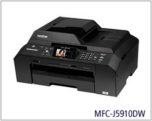 Máy in Brother MFC J5910DW, Duplex, Wifi, In, Scan, Copy, Fax, In phun màu